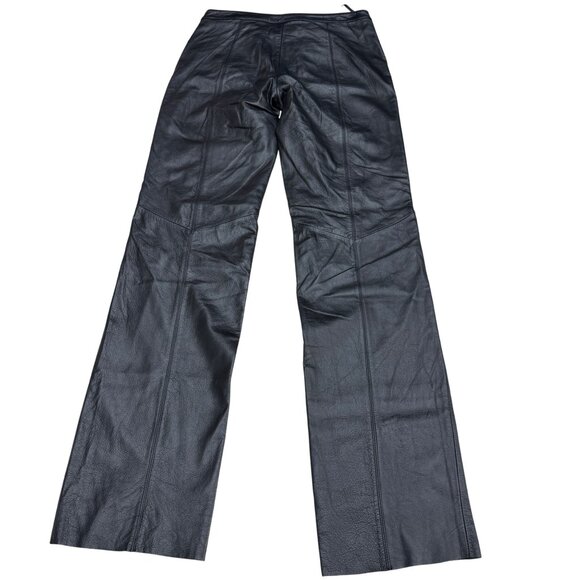 Wilson's Leather Maxima Women's Black Leather Pants Zipper Pockets, Size 6 NWT - Picture 2 of 11